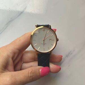 Kate Spade Gold and Blue Quilted Watch